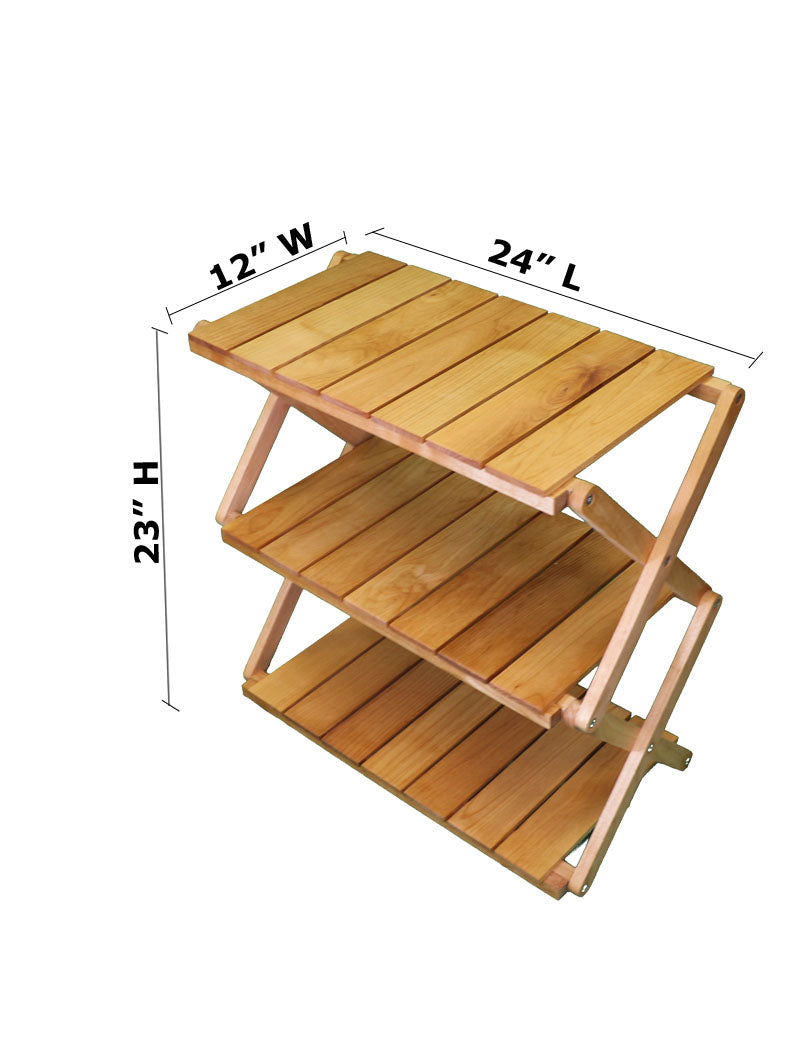 Alder Foldable Rack 3 Tier Multi-use Home Petite Furniture