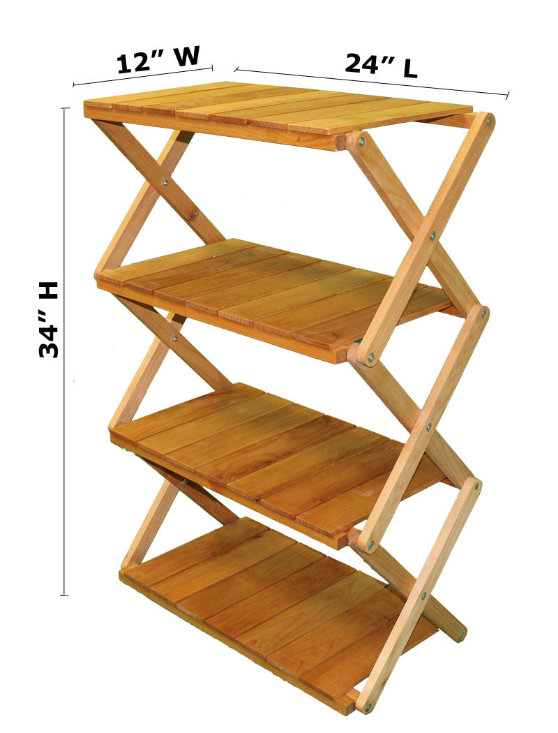 Alder Foldable Rack 4 Tier Multi-use Home Petite Furniture