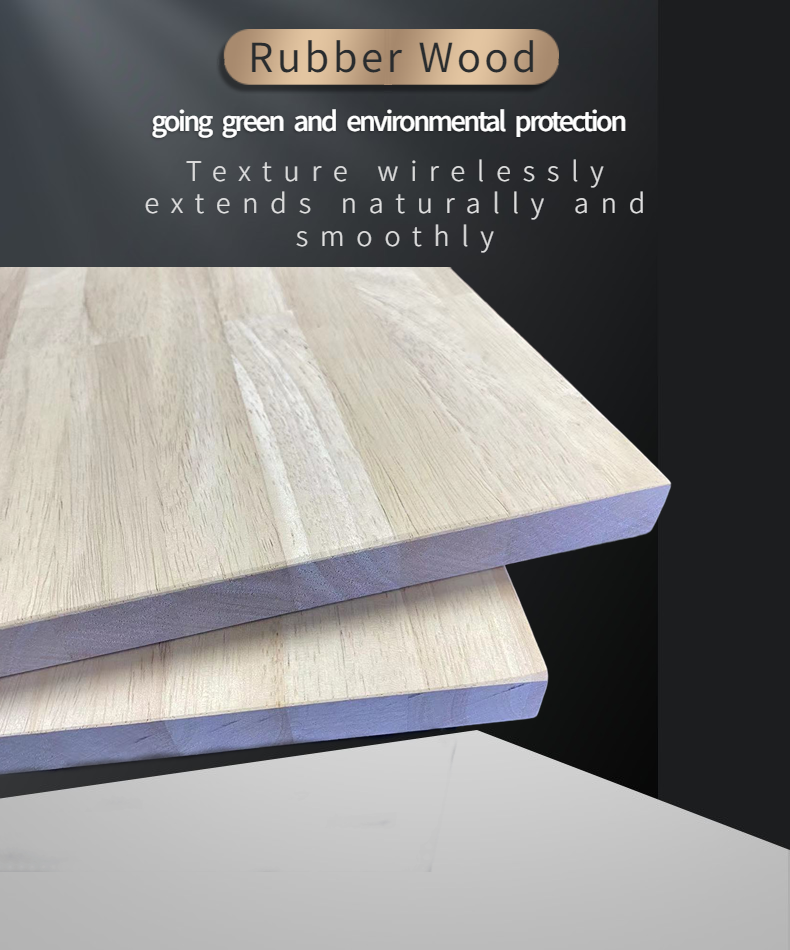 Finger-Joint Natural Wood - Rubber Wood  -  AA Unfinished 3/4" x 4' x 8'