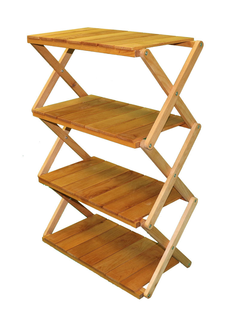 Fold Out Racks Alder Foldable Rack 4 Tier Multi-use Home Petite Furniture – Elehome