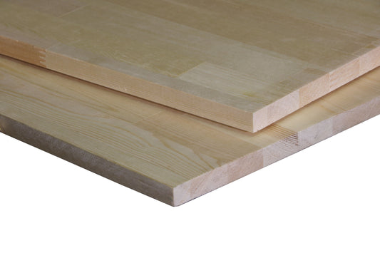 Solid Wood Board - Finger Joint Pine Scot/Red  -  Grade AA - Unfinished 5/8" x 12" x 6'